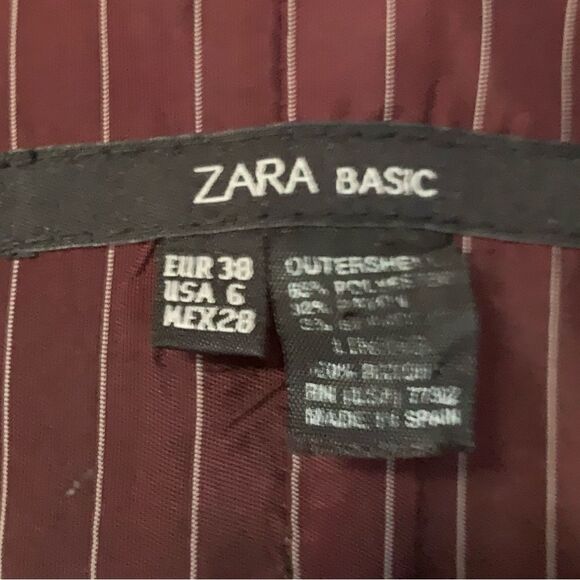 ZARA WOMAN BLACK SLIM CUT BLACK SKIRT SUIT SIZE 6 - Picture 5 of 9